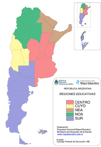 mapas con la region de argentina
